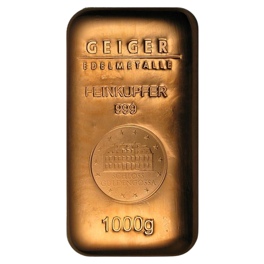 Geiger Edelmetalle 1kg (1000g) 999.9 Copper Bar
