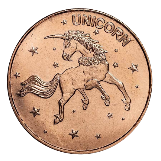 1 oz Copper Round - Unicorn