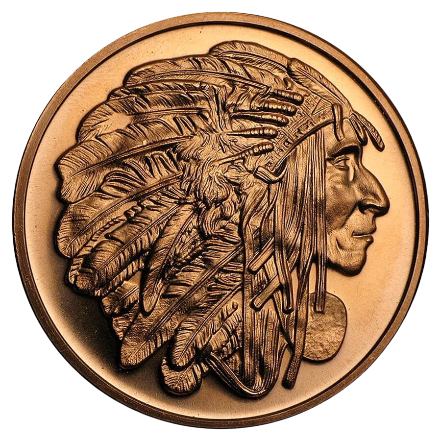 1 oz Copper Round - Medallion Chief