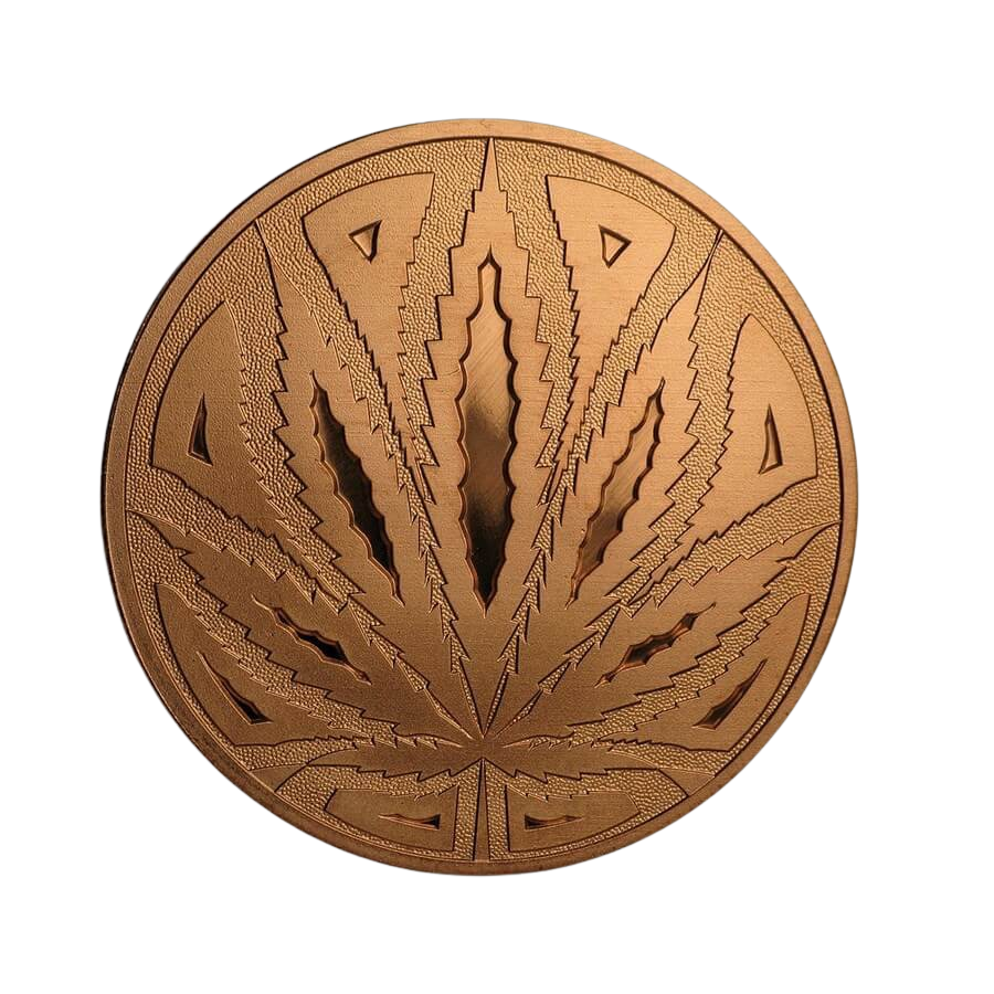 1oz Copper Round - Cannabis (The Big Leaf)