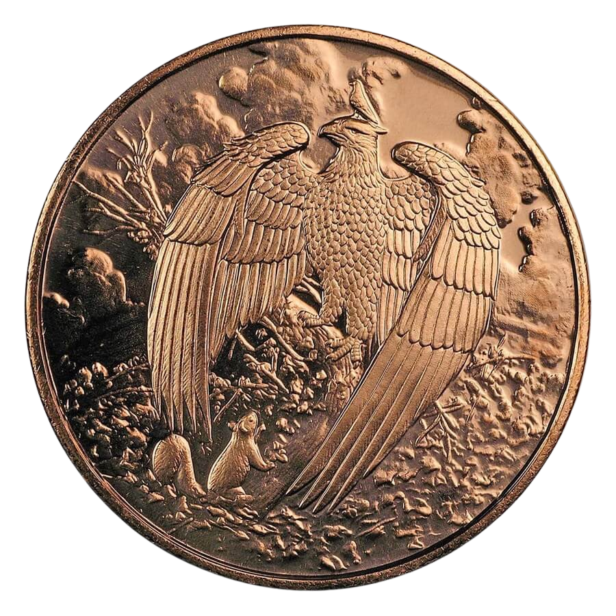 1oz Copper Round - Nordic Creatures: The Great Eagle