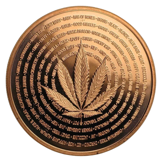 1oz Copper Round - Cannabis (Nature's Holiday)