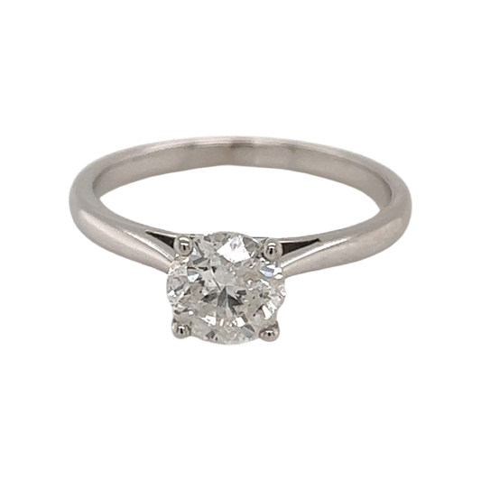 18ct White Gold 1.08ct Diamond 4 Claw Solitaire H/I1