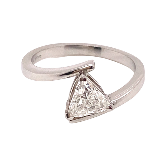 Trilliant Cut Diamond Twist Solitaire