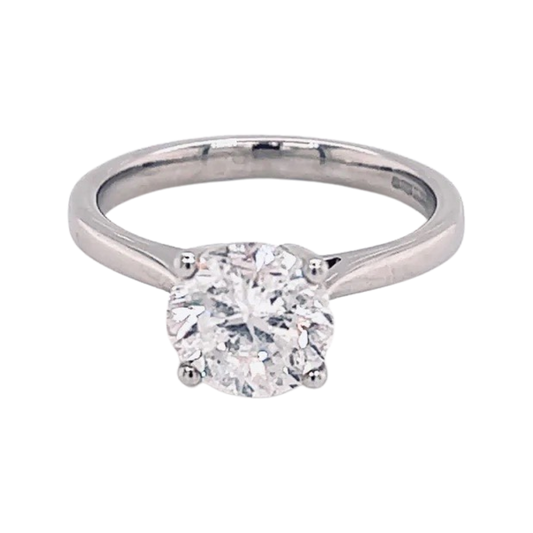 Platinum 2.00ct Diamond 4 Claw Solitaire D/SI3